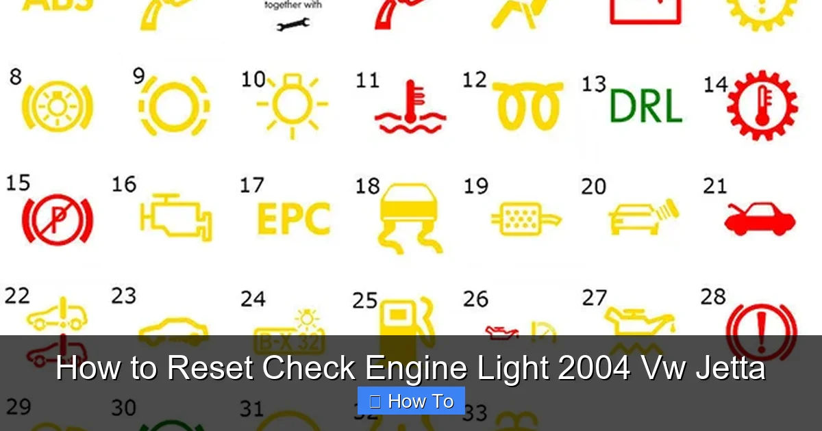 How to Reset Check Engine Light 2004 Vw Jetta