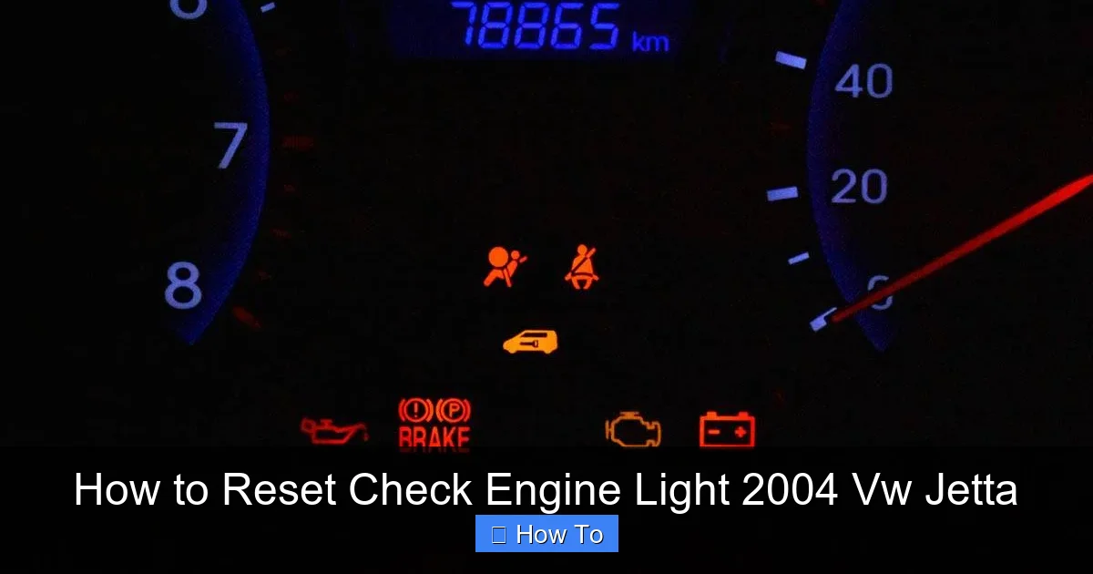 How to Reset Check Engine Light 2004 Vw Jetta