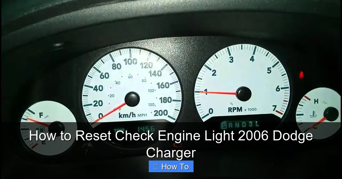 How to Reset Check Engine Light 2006 Dodge Charger