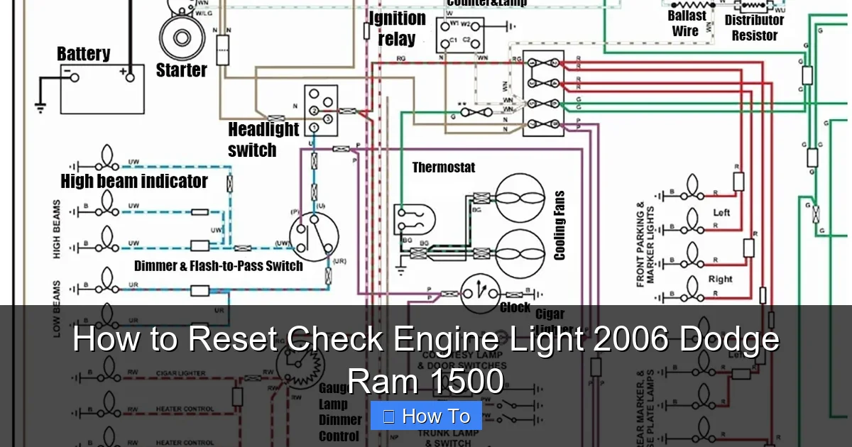 How to Reset Check Engine Light 2006 Dodge Ram 1500