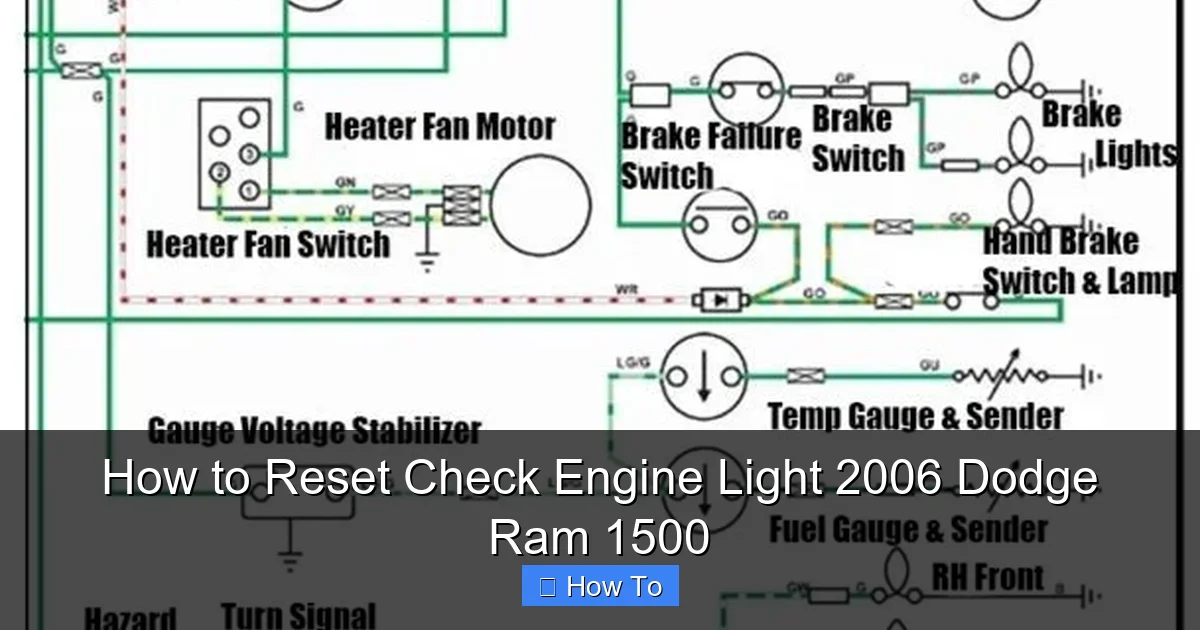 How to Reset Check Engine Light 2006 Dodge Ram 1500