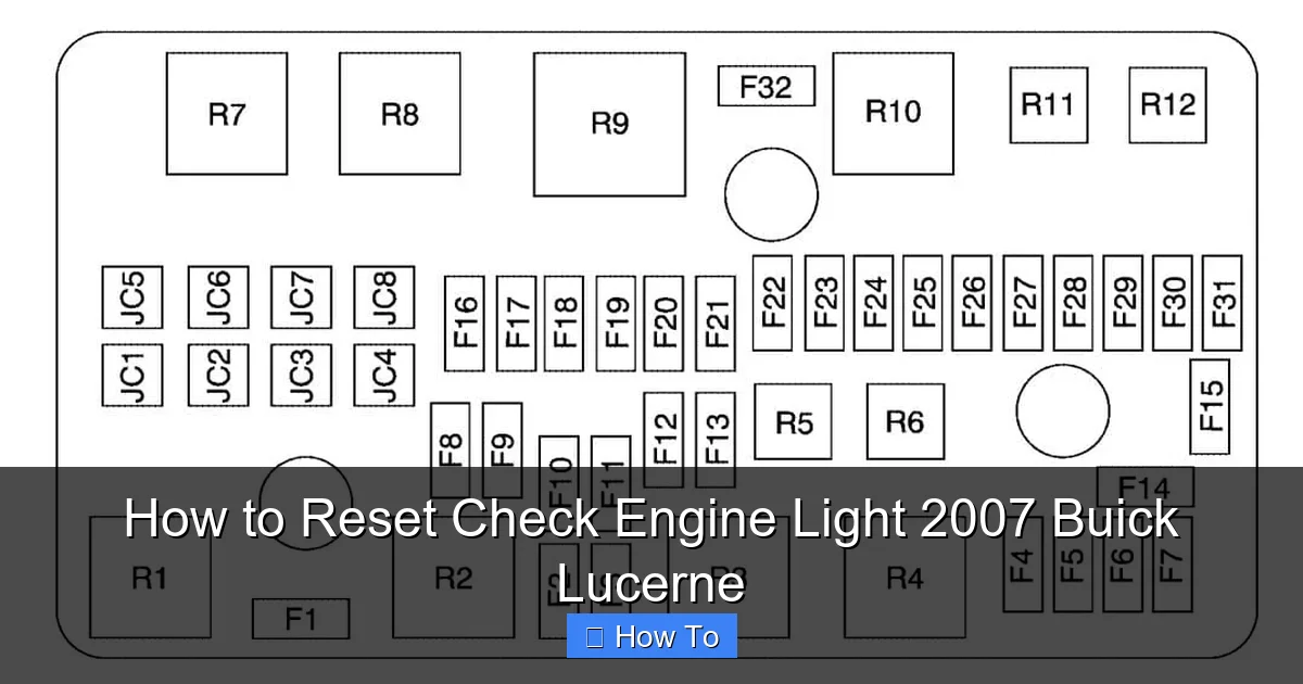 How to Reset Check Engine Light 2007 Buick Lucerne