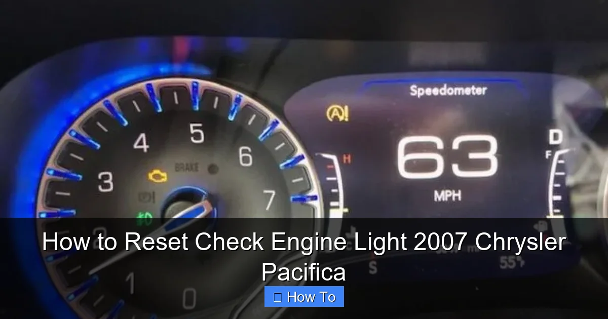 How to Reset Check Engine Light 2007 Chrysler Pacifica