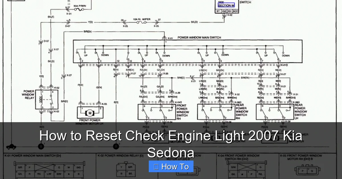 How to Reset Check Engine Light 2007 Kia Sedona
