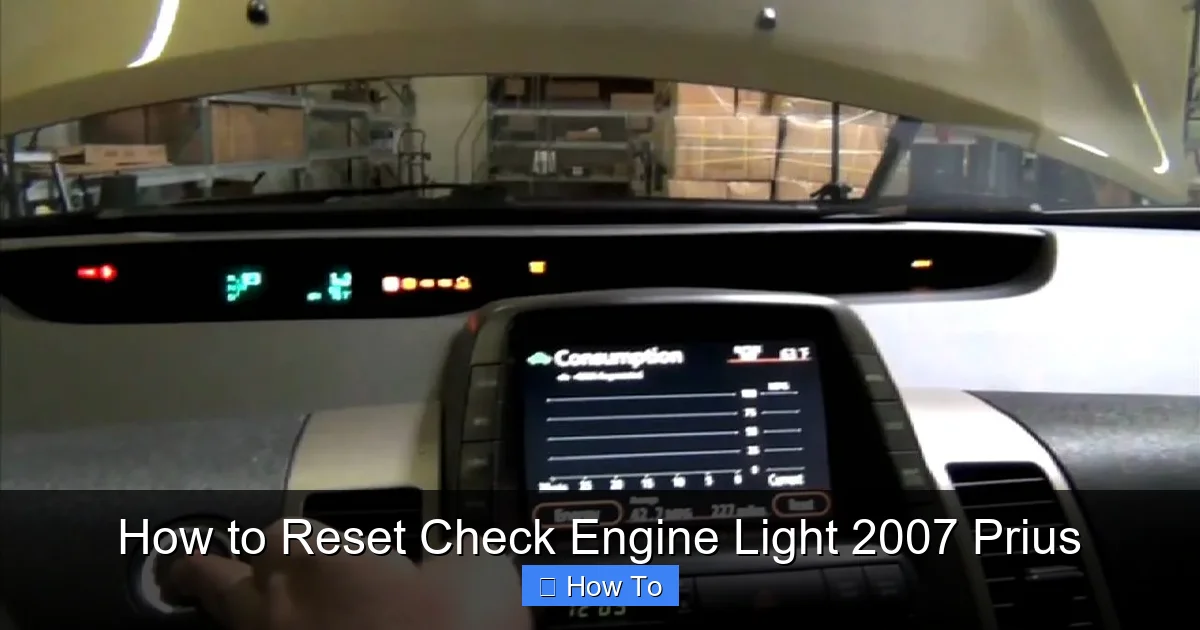 How to Reset Check Engine Light 2007 Prius