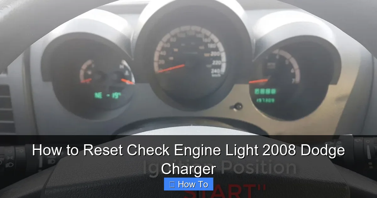 How to Reset Check Engine Light 2008 Dodge Charger