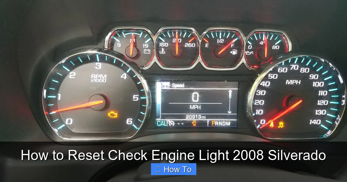 How to Reset Check Engine Light 2008 Silverado