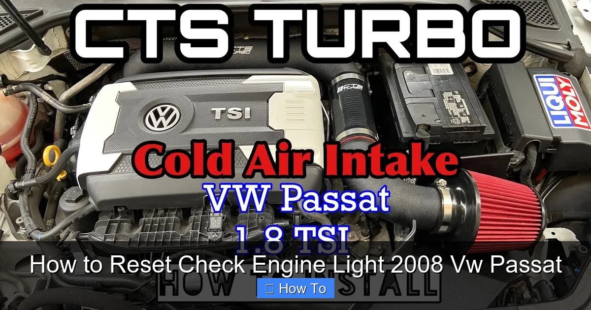 How to Reset Check Engine Light 2008 Vw Passat