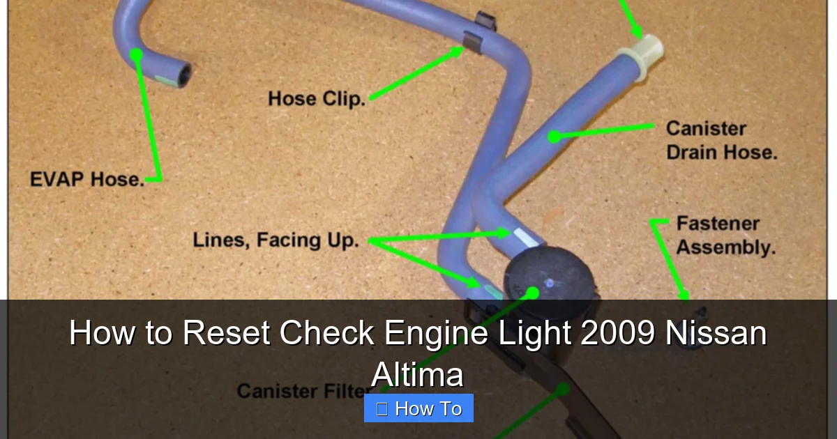 How to Reset Check Engine Light 2009 Nissan Altima