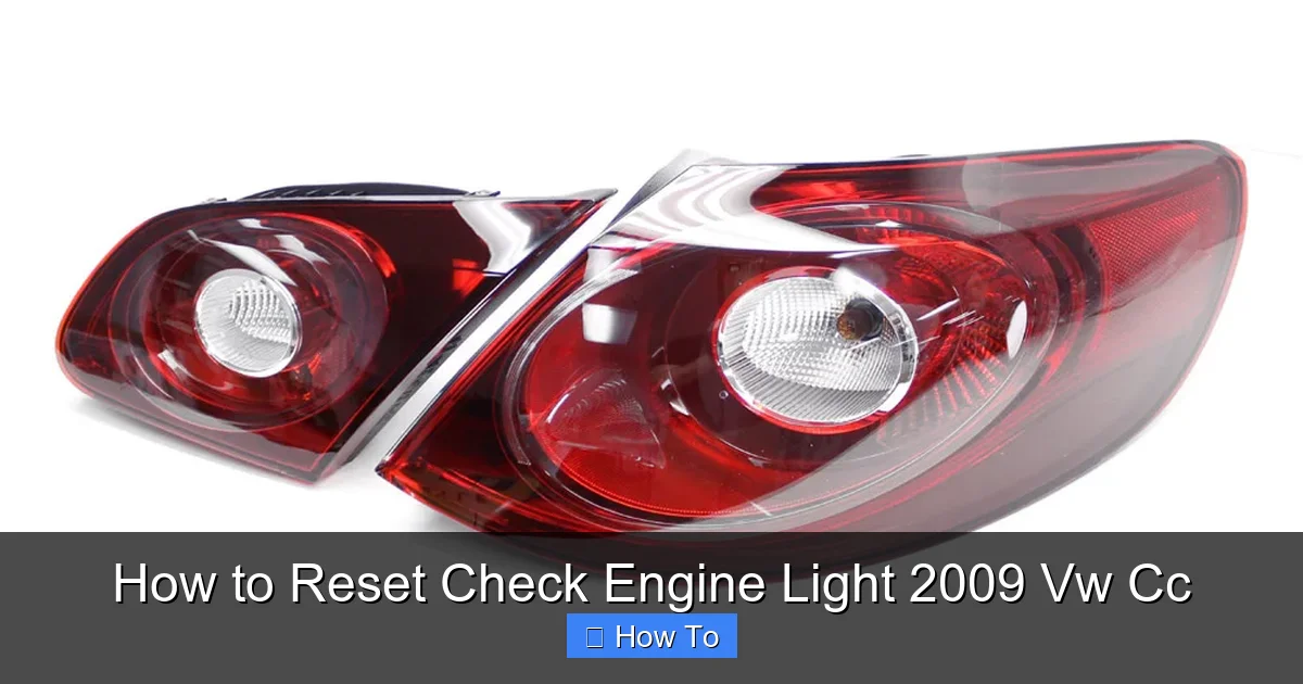How to Reset Check Engine Light 2009 Vw Cc