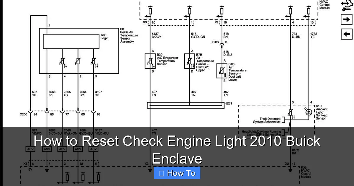 How to Reset Check Engine Light 2010 Buick Enclave