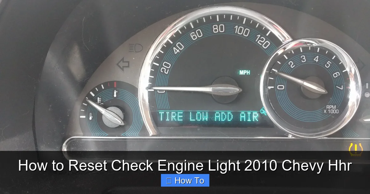 How to Reset Check Engine Light 2010 Chevy Hhr