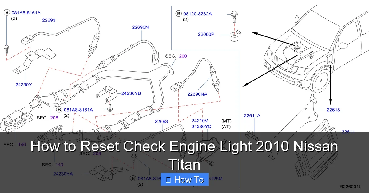 How to Reset Check Engine Light 2010 Nissan Titan