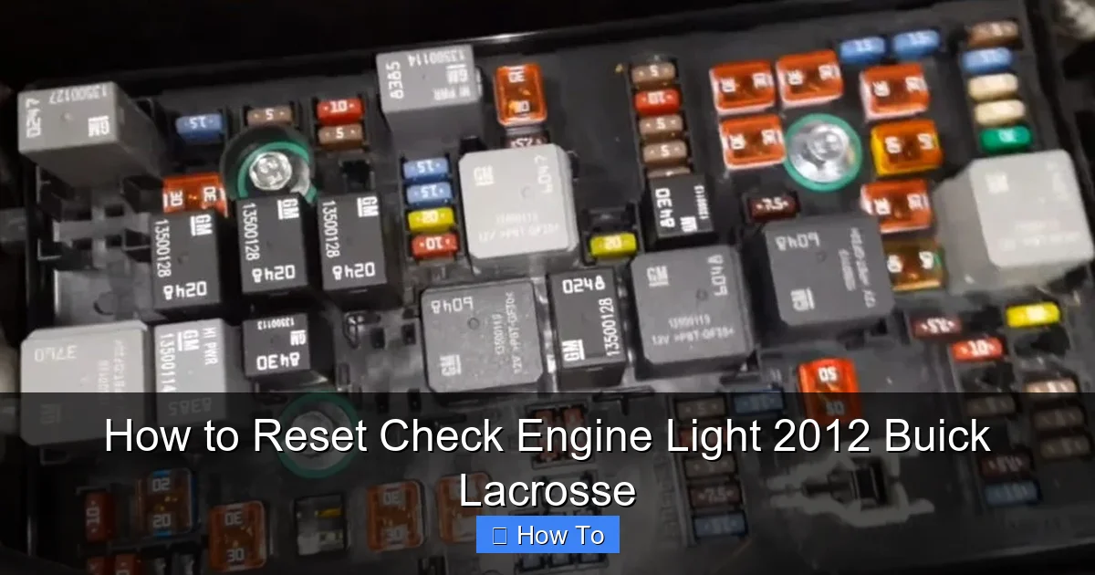 How to Reset Check Engine Light 2012 Buick Lacrosse