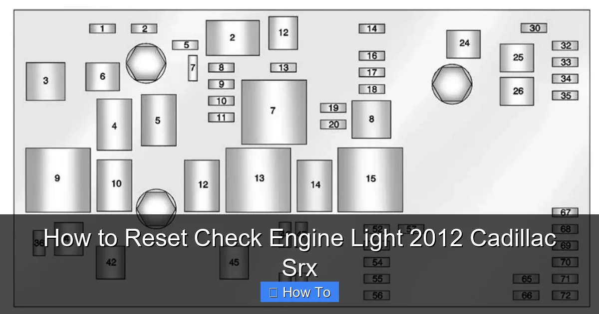 How to Reset Check Engine Light 2012 Cadillac Srx