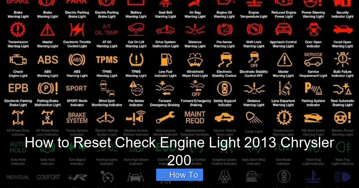 How to Reset Check Engine Light 2013 Chrysler 200