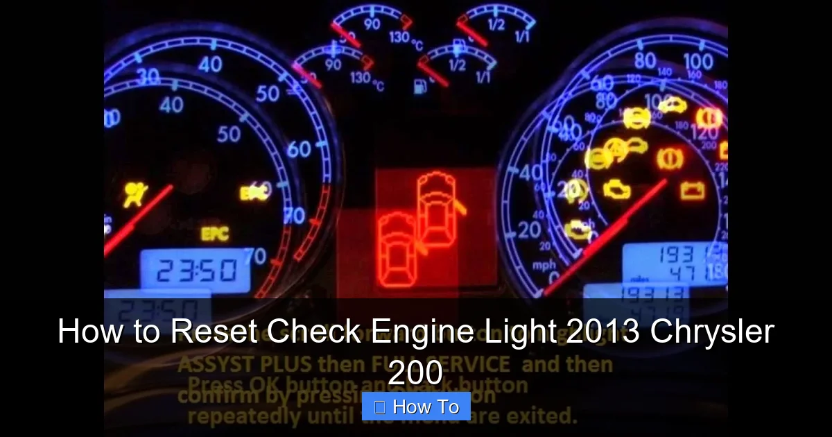 How to Reset Check Engine Light 2013 Chrysler 200