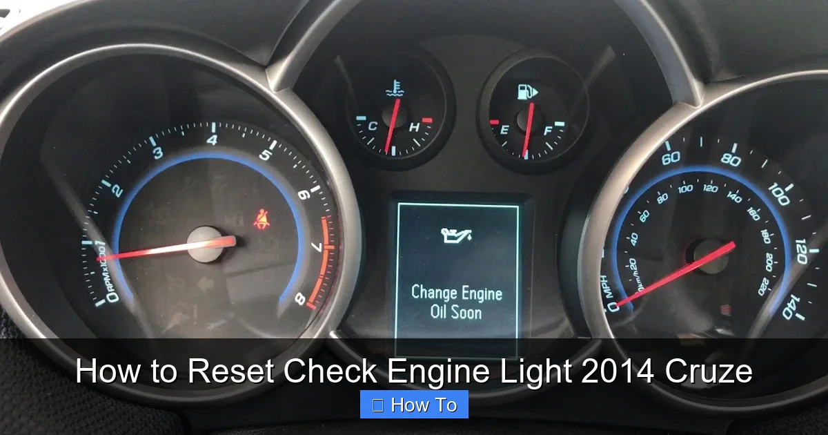 How to Reset Check Engine Light 2014 Cruze