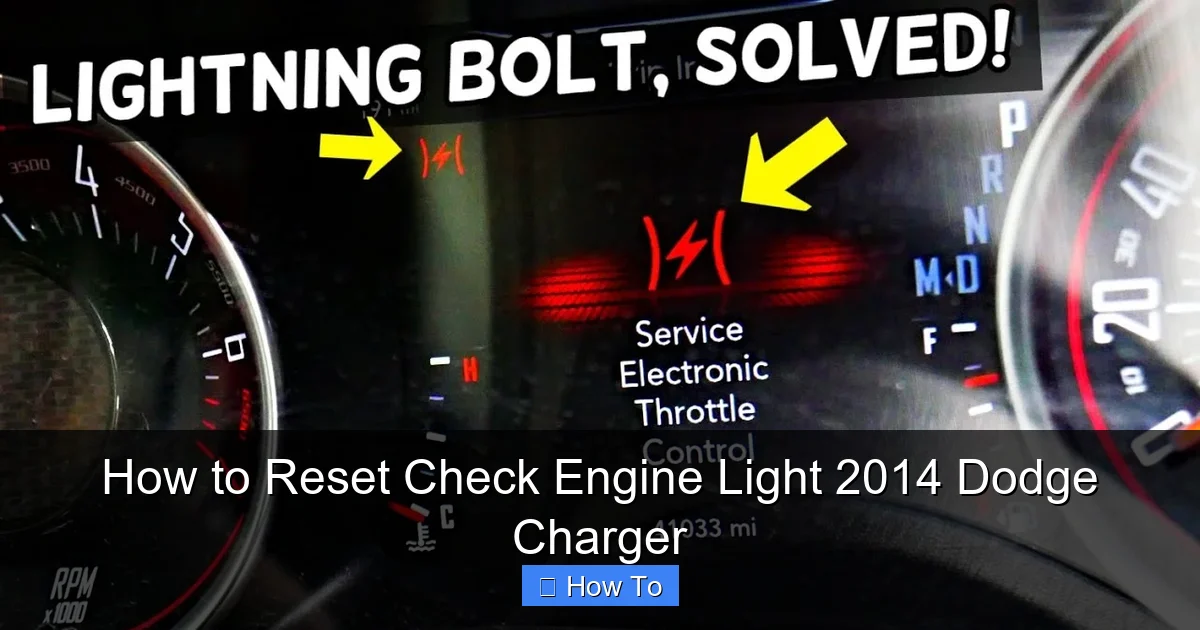 How to Reset Check Engine Light 2014 Dodge Charger