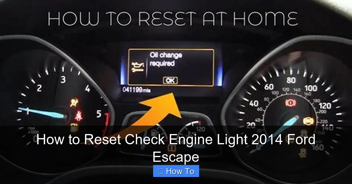 How to Reset Check Engine Light 2014 Ford Escape