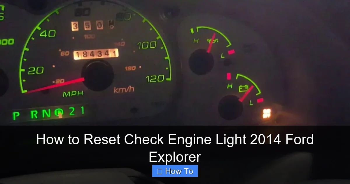 How to Reset Check Engine Light 2014 Ford Explorer