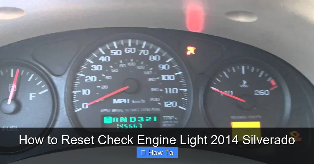 How to Reset Check Engine Light 2014 Silverado