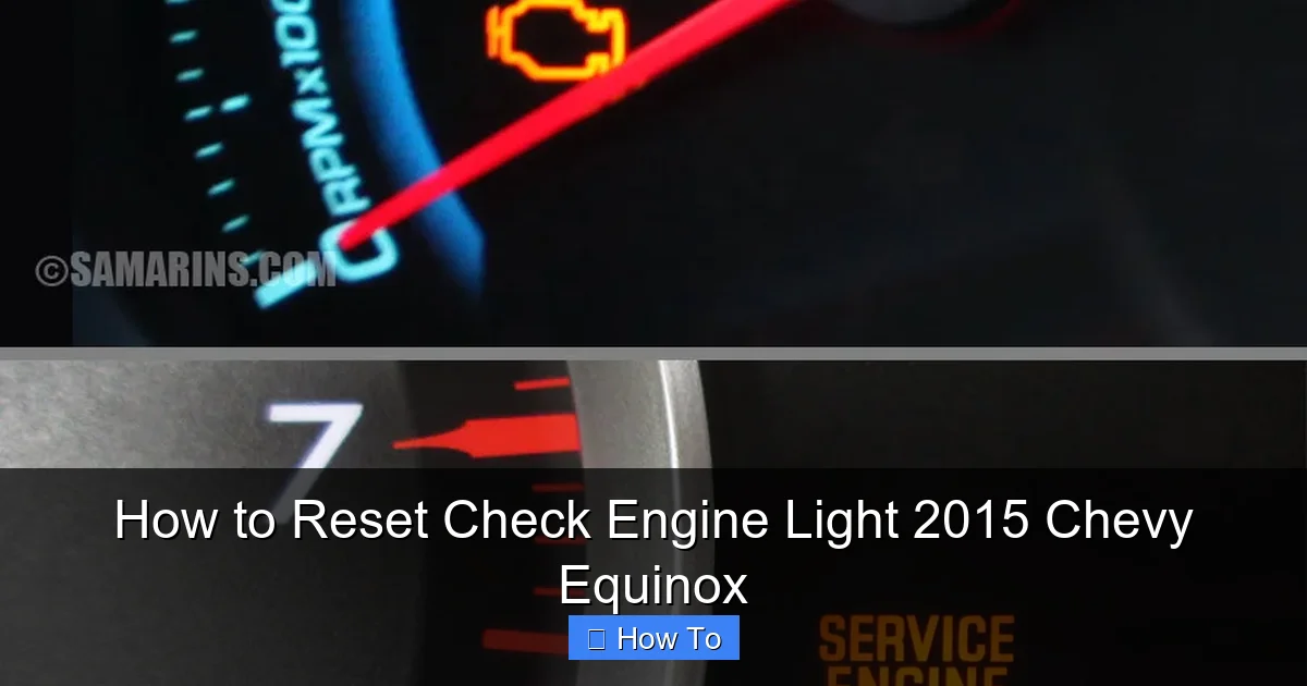 How to Reset Check Engine Light 2015 Chevy Equinox