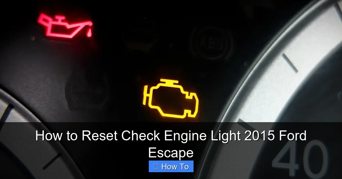 How to Reset Check Engine Light 2015 Ford Escape