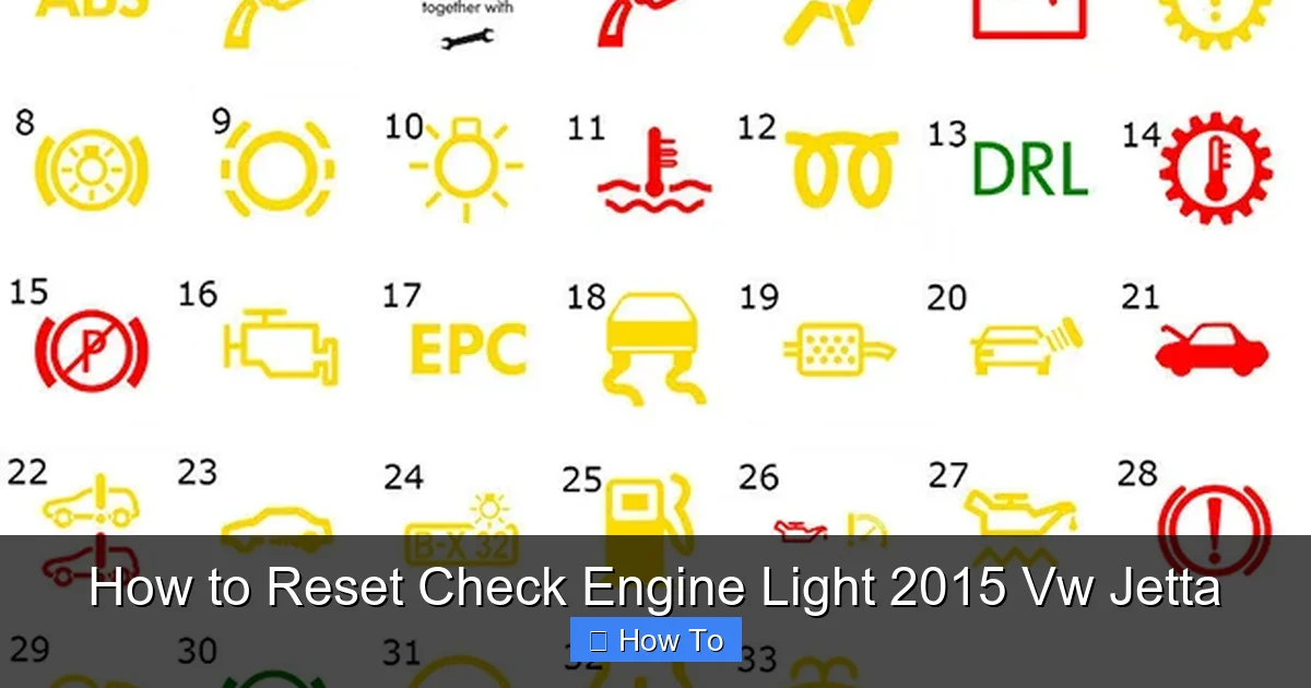 How to Reset Check Engine Light 2015 Vw Jetta
