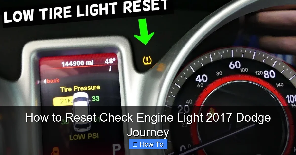 How to Reset Check Engine Light 2017 Dodge Journey