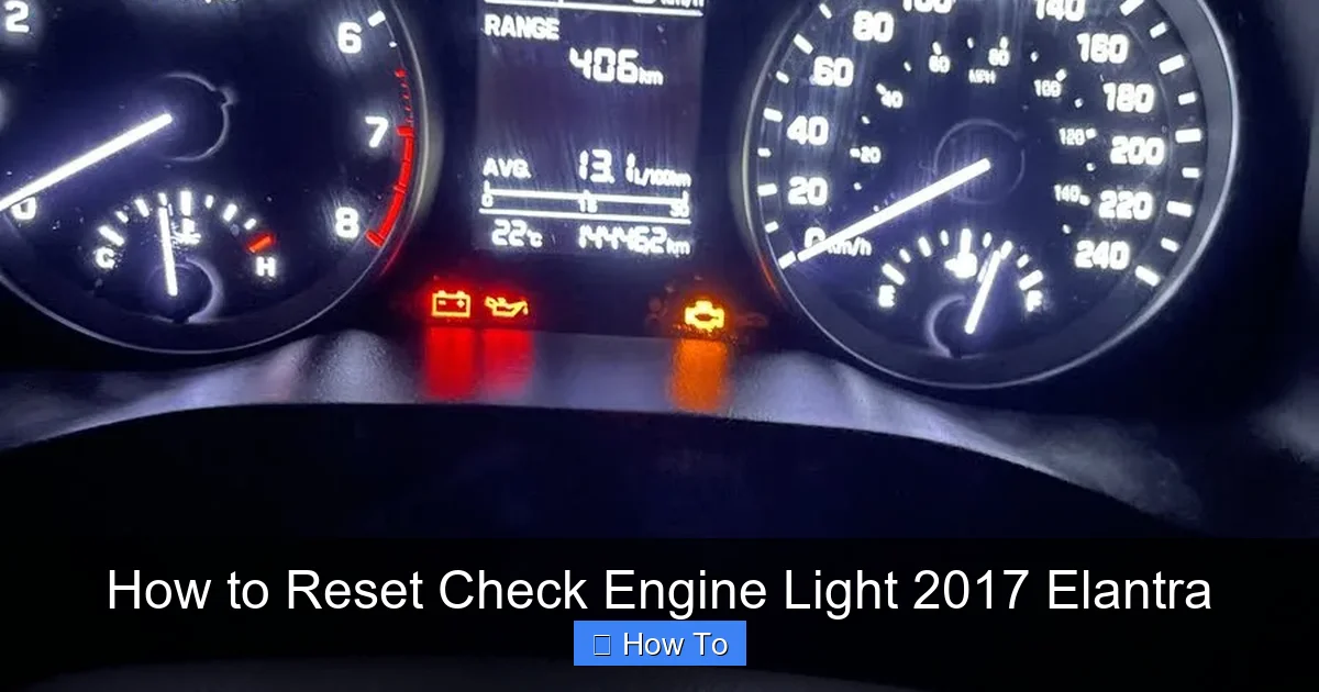 How to Reset Check Engine Light 2017 Elantra