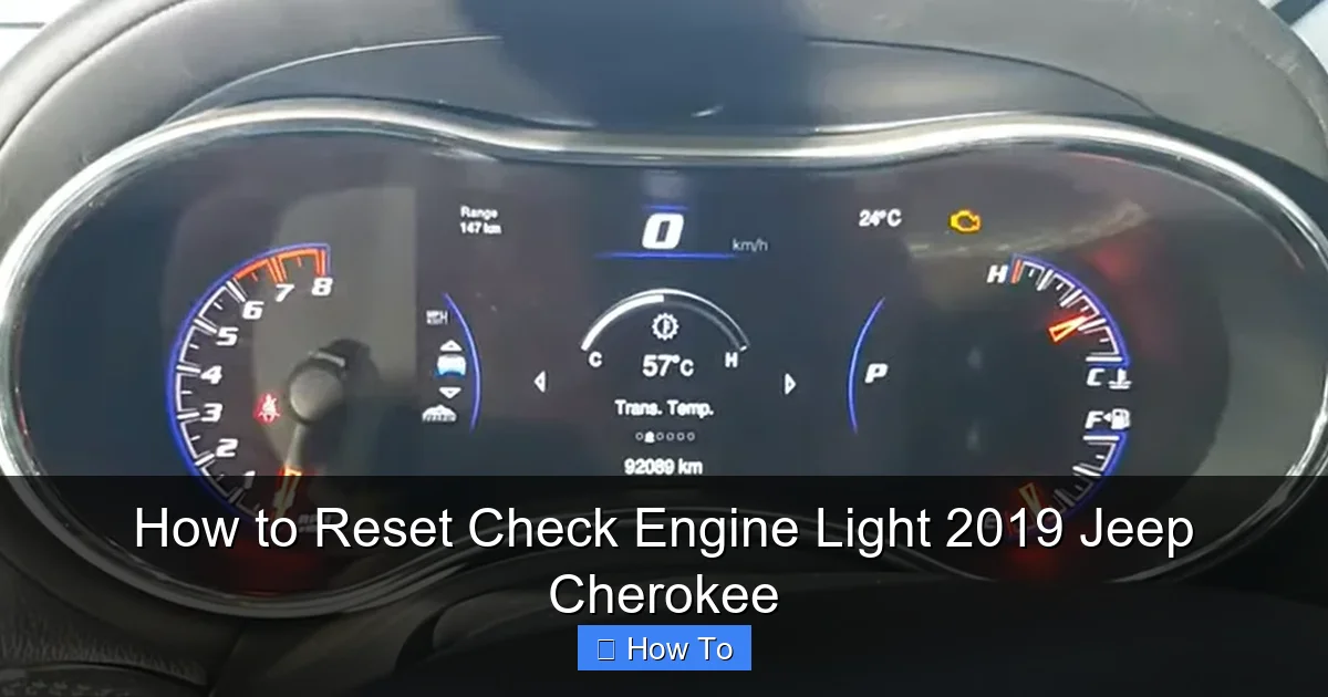 How to Reset Check Engine Light 2019 Jeep Cherokee