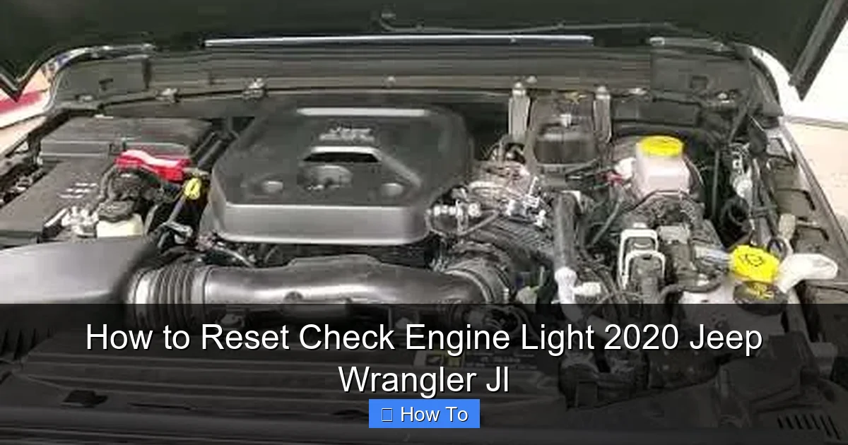 How to Reset Check Engine Light 2020 Jeep Wrangler Jl