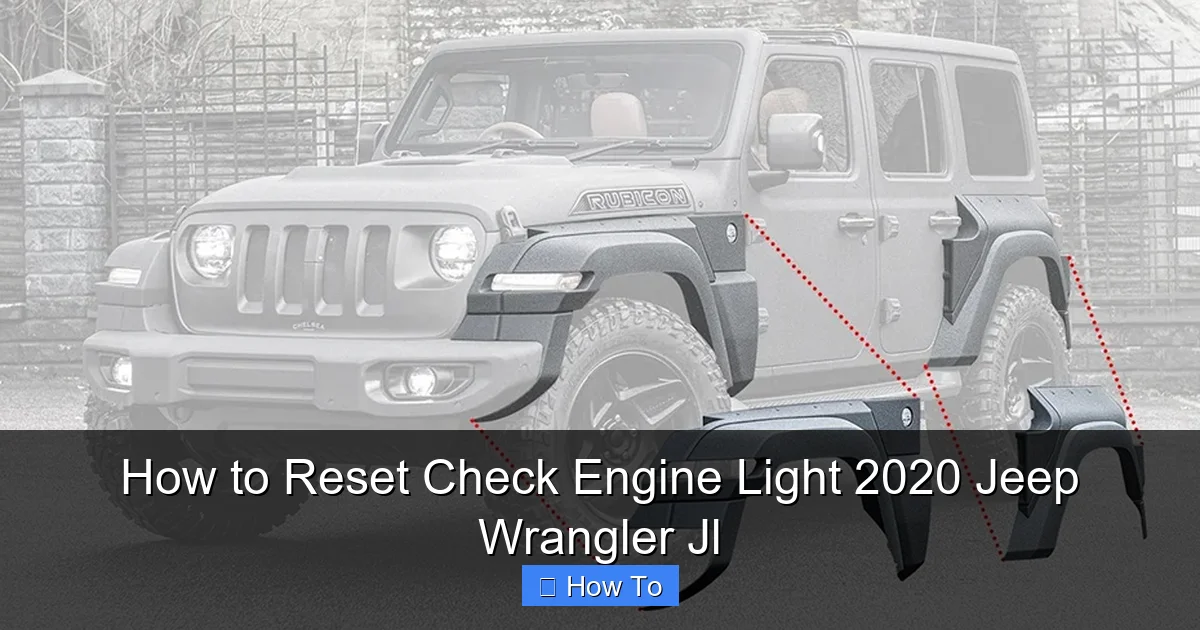 How to Reset Check Engine Light 2020 Jeep Wrangler Jl