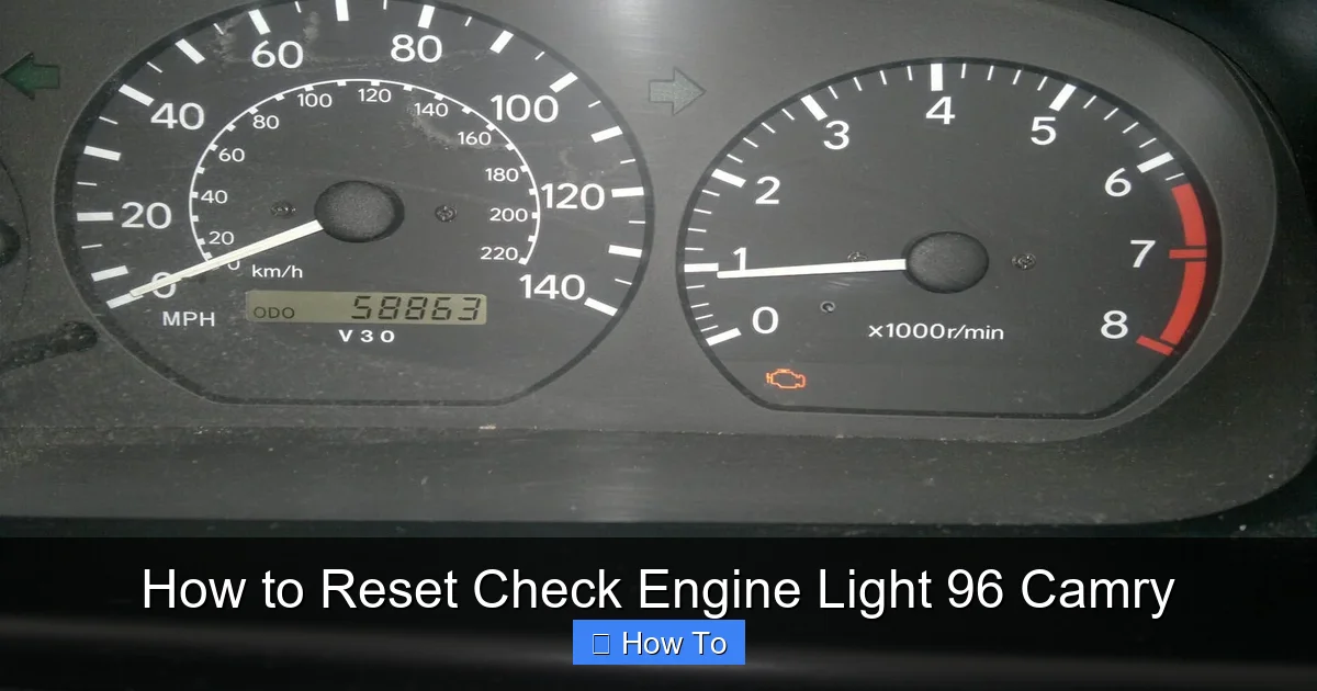 How to Reset Check Engine Light 96 Camry