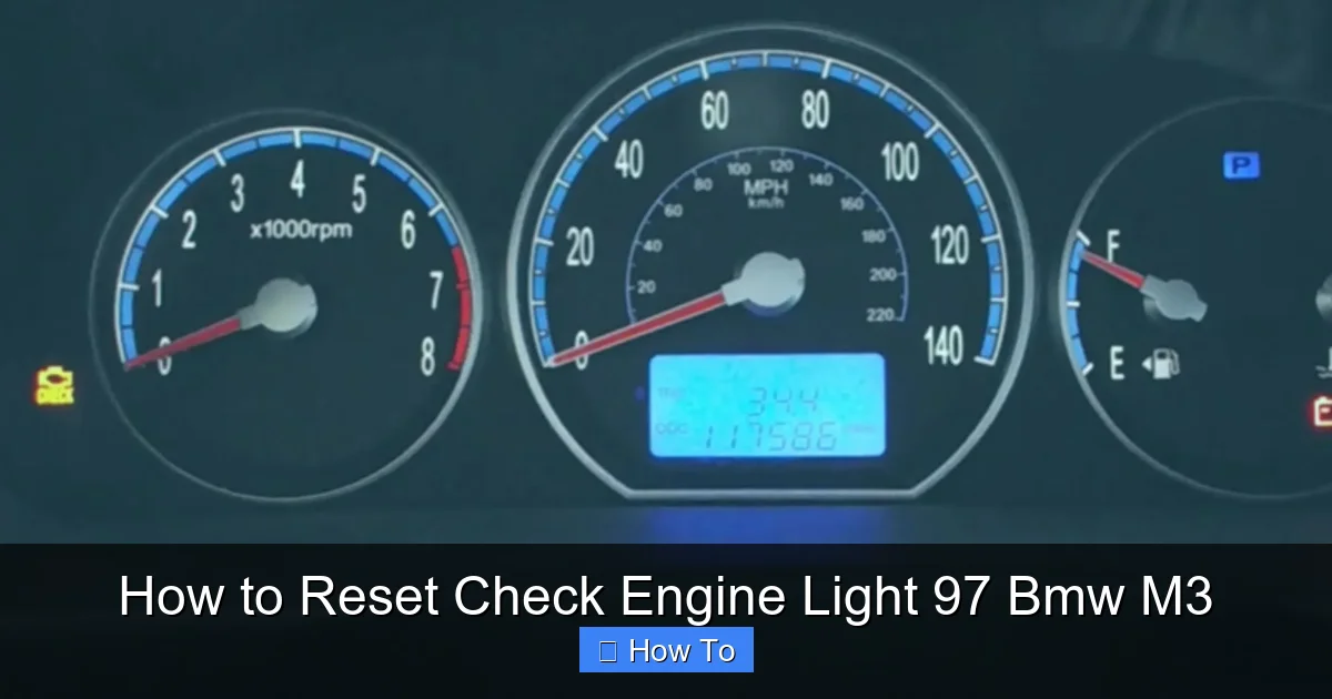 How to Reset Check Engine Light 97 Bmw M3
