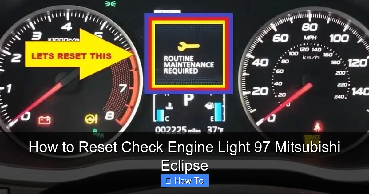 How to Reset Check Engine Light 97 Mitsubishi Eclipse