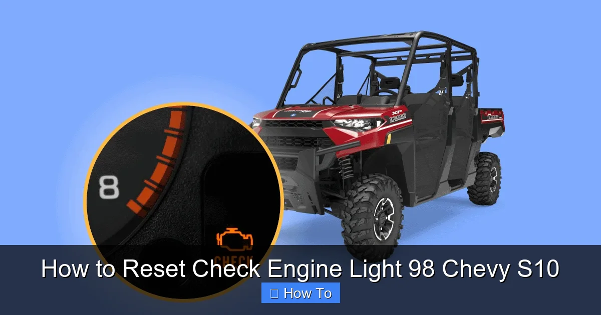 How to Reset Check Engine Light 98 Chevy S10