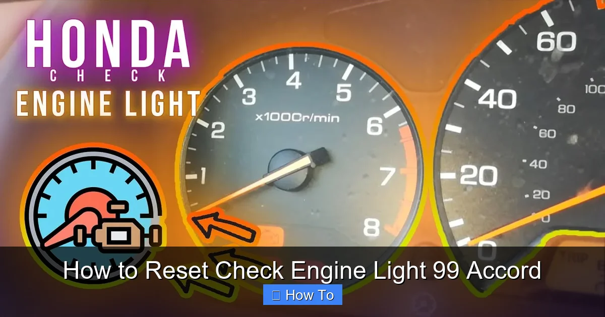 How to Reset Check Engine Light 99 Accord