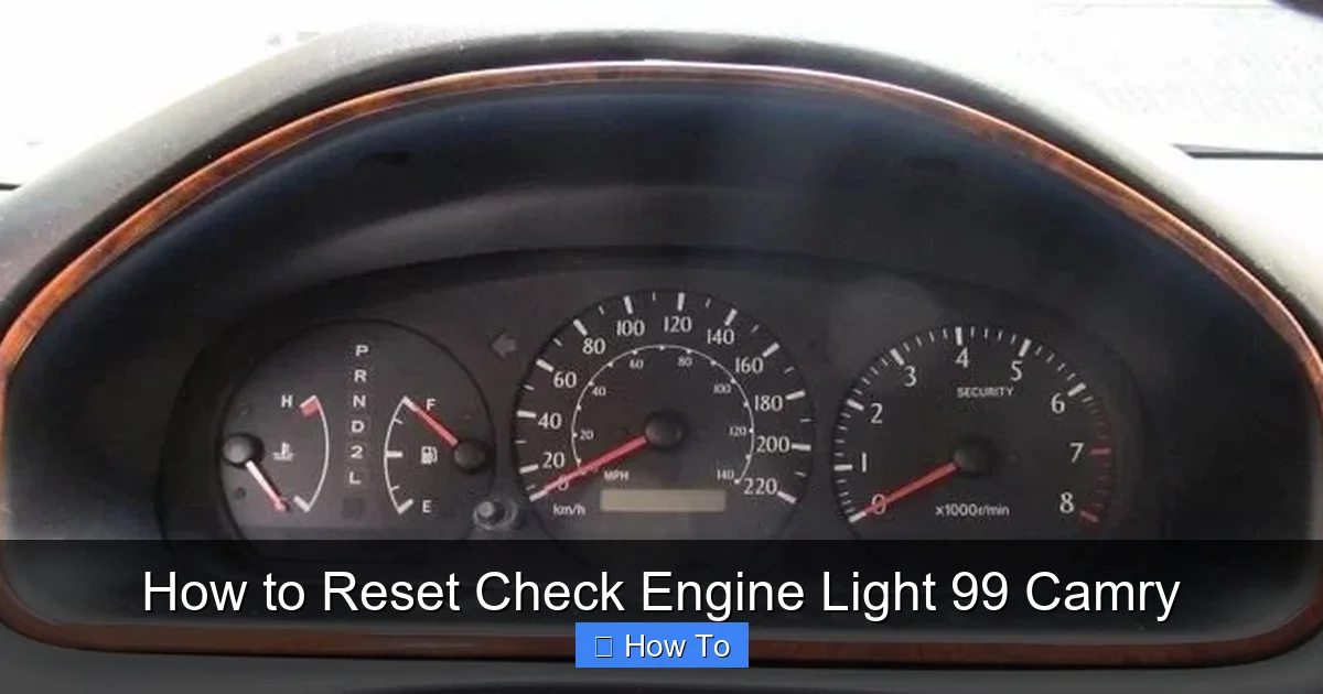 How to Reset Check Engine Light 99 Camry
