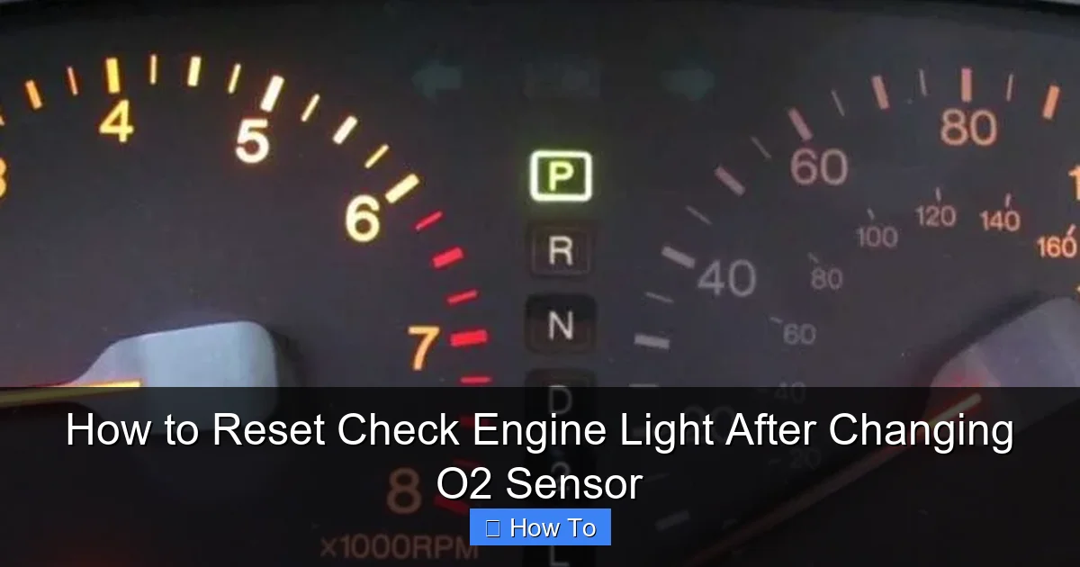 How to Reset Check Engine Light After Changing O2 Sensor