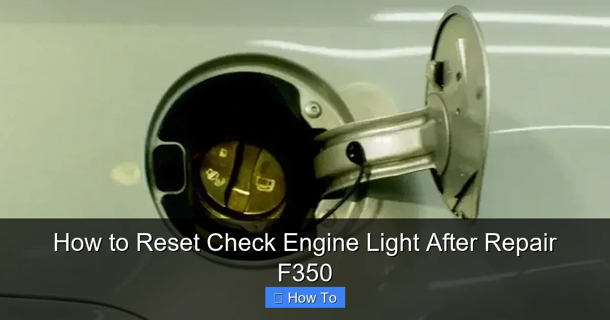 How to Reset Check Engine Light After Repair F350