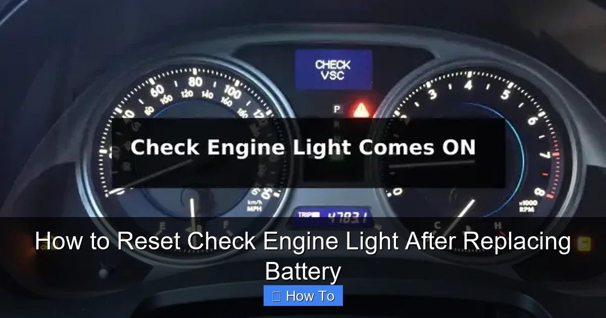 How to Reset Check Engine Light After Replacing Battery