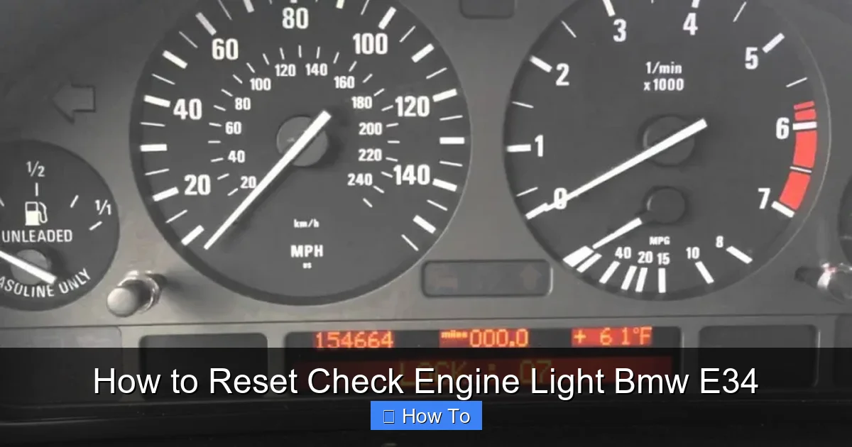 How to Reset Check Engine Light Bmw E34