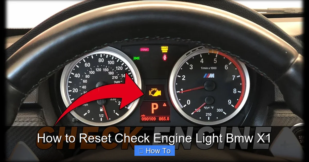 How to Reset Check Engine Light Bmw X1