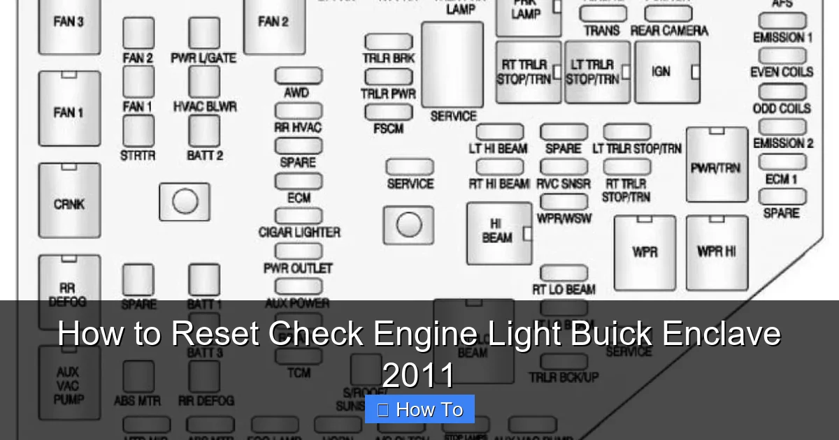 How to Reset Check Engine Light Buick Enclave 2011