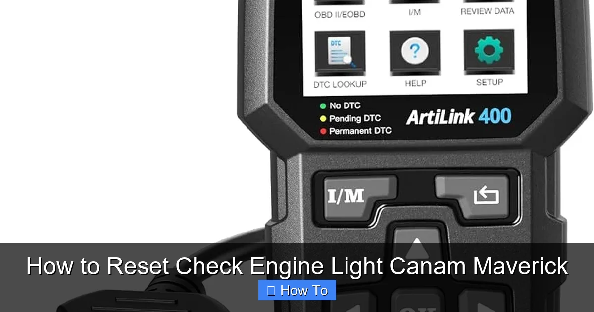 How to Reset Check Engine Light Canam Maverick