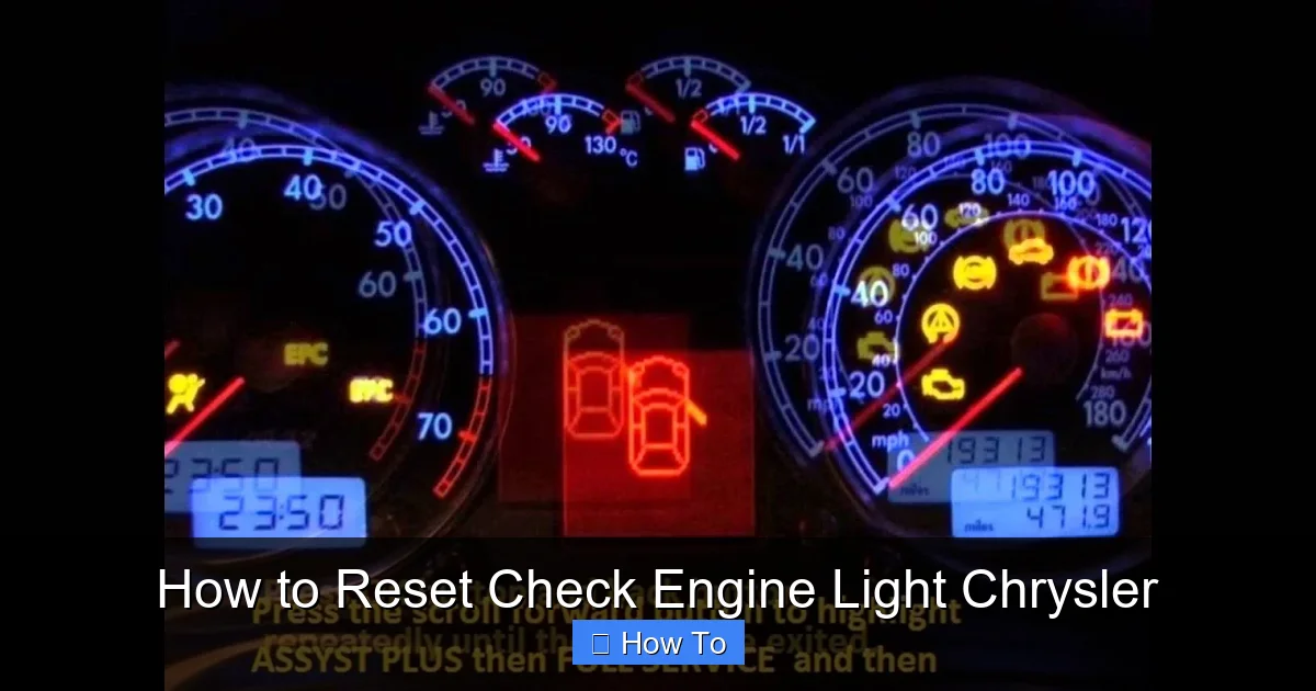 How to Reset Check Engine Light Chrysler