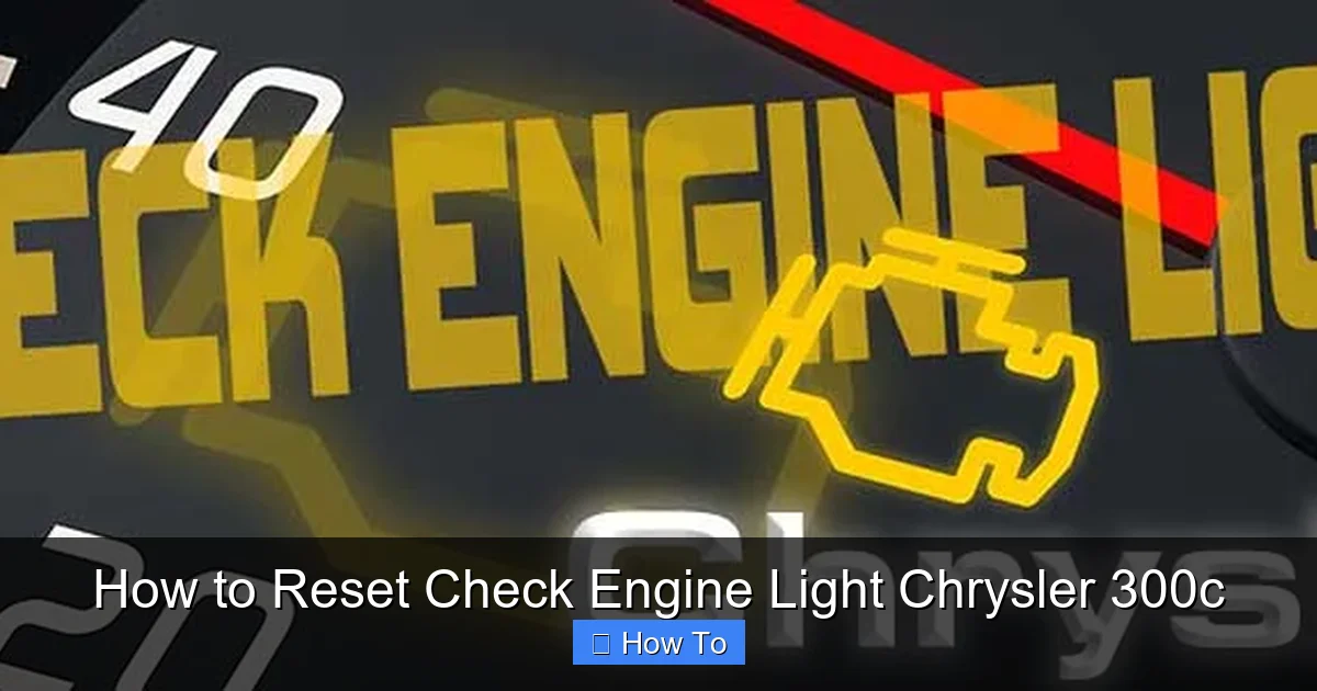 How to Reset Check Engine Light Chrysler 300c