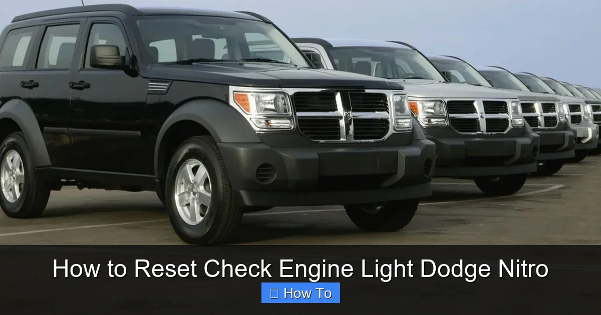 How to Reset Check Engine Light Dodge Nitro